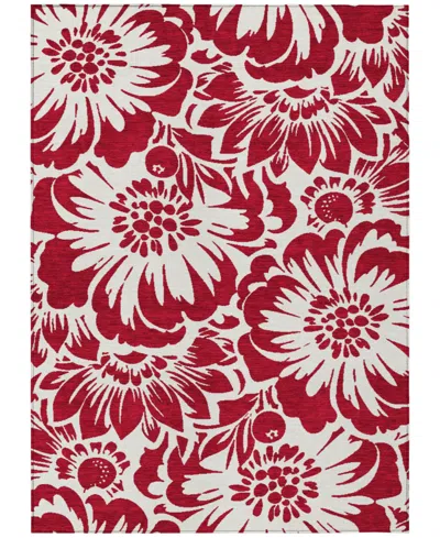 Addison Chantille Machine Washable Acn551 2'6x3'10 Area Rug In Burgundy