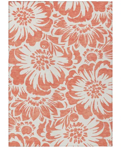 Addison Chantille Machine Washable Acn551 2'6x3'10 Area Rug In Salmon