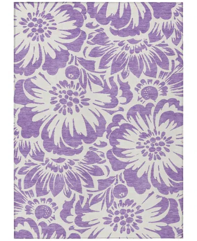 Addison Chantille Machine Washable Acn551 3'x5' Area Rug In Purple