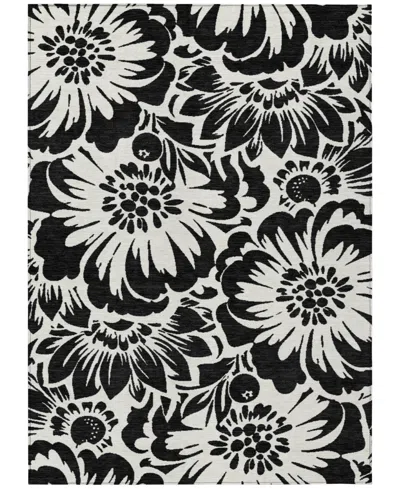 Addison Chantille Machine Washable Acn551 5'x7'6 Area Rug In Black