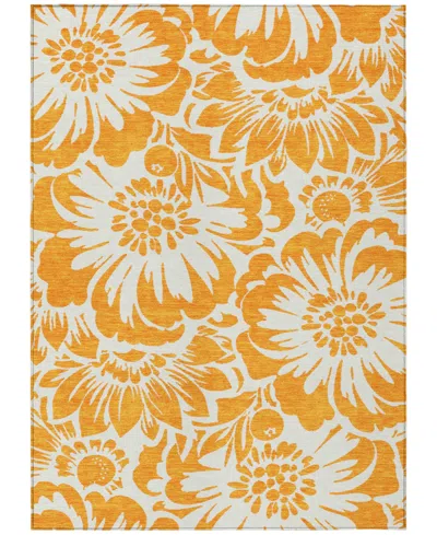 Addison Chantille Machine Washable Acn551 5'x7'6 Area Rug In Orange