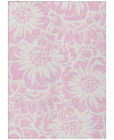 Addison Chantille Machine Washable Acn551 5'x7'6 Area Rug In Pink