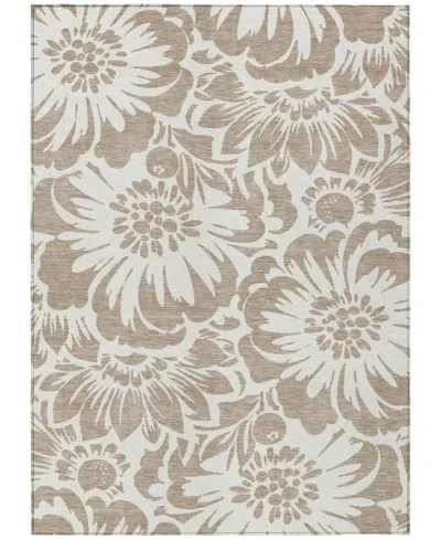 Addison Chantille Machine Washable Acn551 5'x7'6 Area Rug In Taupe