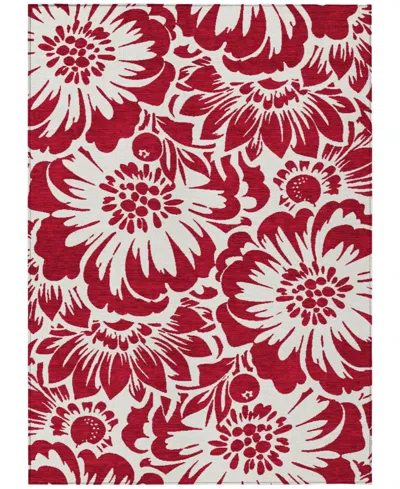 Addison Chantille Machine Washable Acn551 8'x10' Area Rug In Red