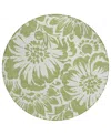 Addison Chantille Machine Washable Acn551 8'x8' Round Area Rug In Lime