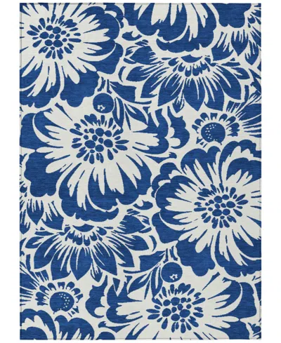 Addison Chantille Machine Washable Acn551 9'x12' Area Rug In Navy