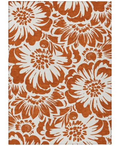 Addison Chantille Machine Washable Acn551 9'x12' Area Rug In Paprika