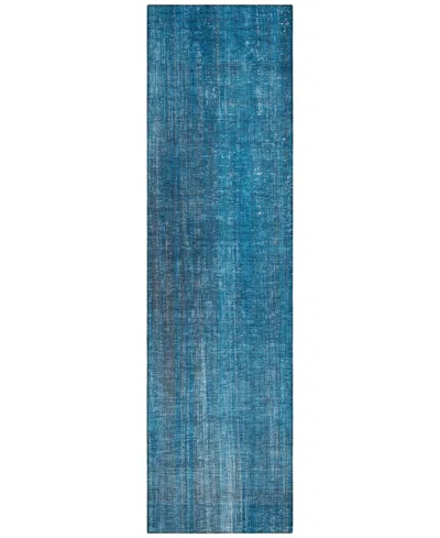 Addison Chantille Machine Washable Acn552 2'3x7'6 Runner Area Rug In Blue
