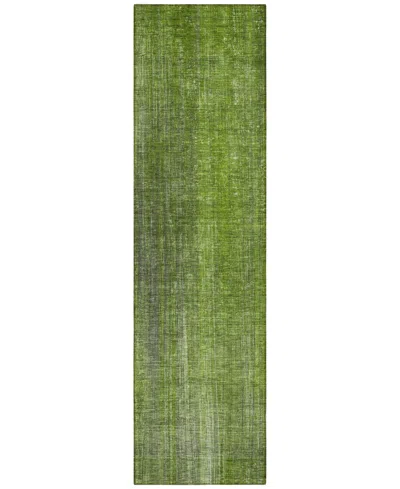 Addison Chantille Machine Washable Acn552 2'3x7'6 Runner Area Rug In Green