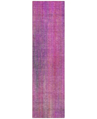 Addison Chantille Machine Washable Acn552 2'3x7'6 Runner Area Rug In Lilac