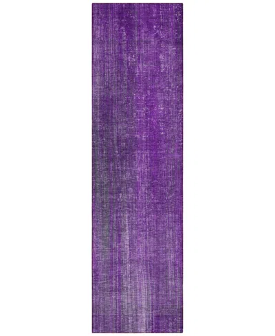Addison Chantille Machine Washable Acn552 2'3x7'6 Runner Area Rug In Purple