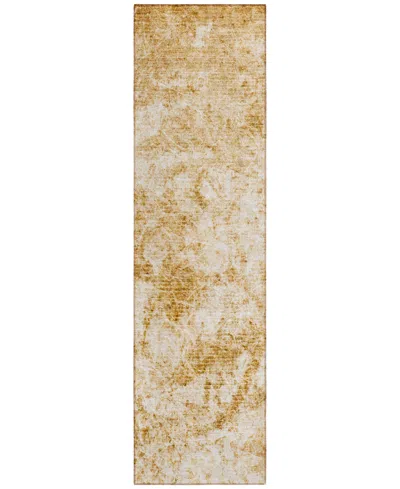 Addison Chantille Machine Washable Acn553 2'3x7'6 Runner Area Rug In Beige