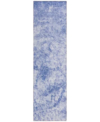 Addison Chantille Machine Washable Acn553 2'3x7'6 Runner Area Rug In Blue