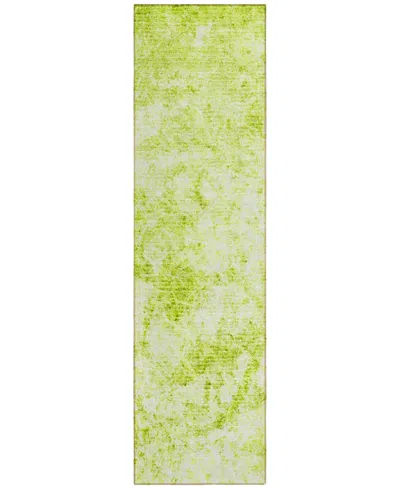 Addison Chantille Machine Washable Acn553 2'3x7'6 Runner Area Rug In Lime