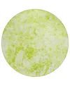 Addison Chantille Machine Washable Acn553 8'x8' Round Area Rug In Lime