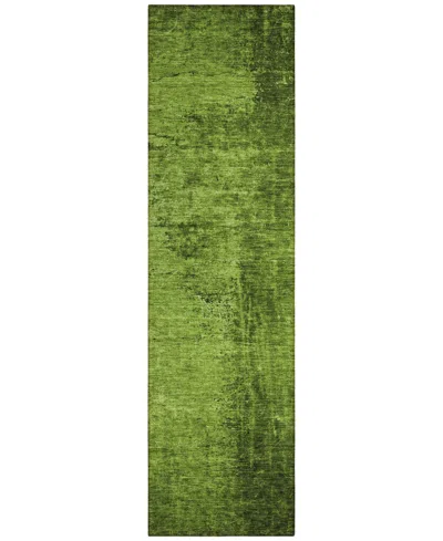 Addison Chantille Machine Washable Acn554 2'3x7'6 Runner Area Rug In Green