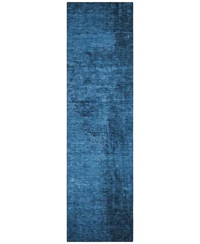 Addison Chantille Machine Washable Acn554 2'3x7'6 Runner Area Rug In Navy