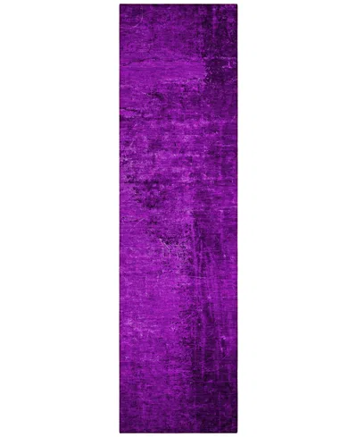 Addison Chantille Machine Washable Acn554 2'3x7'6 Runner Area Rug In Purple