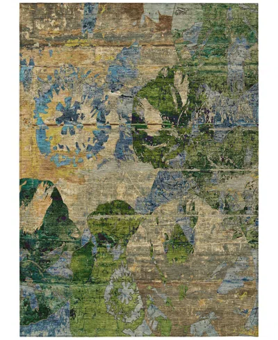 Addison Chantille Machine Washable Acn555 10'x14' Area Rug In Green