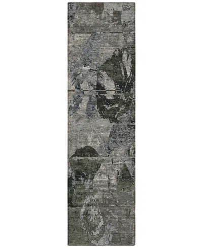 Addison Chantille Machine Washable Acn555 2'3x7'6 Runner Area Rug In Gray