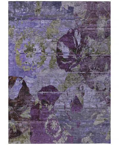 Addison Chantille Machine Washable Acn555 9'x12' Area Rug In Purple
