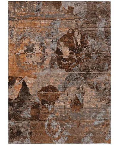 Addison Chantille Machine Washable Acn555 9'x12' Area Rug In Terracotta