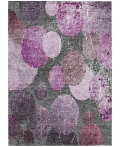 Addison Chantille Machine Washable Acn556 10'x14' Area Rug In Plum,mauve