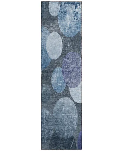 Addison Chantille Machine Washable Acn556 2'3x7'6 Runner Area Rug In Blue