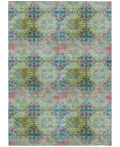 Addison Chantille Machine Washable Acn557 8'x10' Area Rug In Green