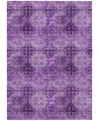 Addison Chantille Machine Washable Acn557 9'x12' Area Rug In Purple