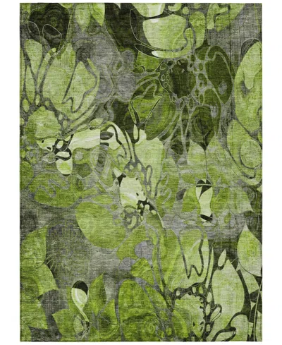 Addison Chantille Machine Washable Acn558 10'x14' Area Rug In Ivy,gray