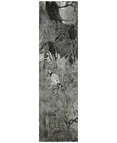 Addison Chantille Machine Washable Acn558 2'3x7'6 Runner Area Rug In Gray