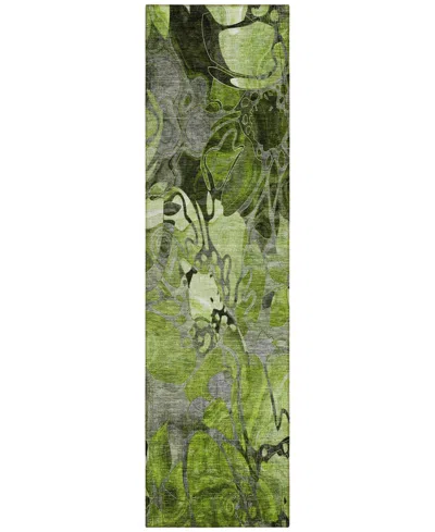 Addison Chantille Machine Washable Acn558 2'3x7'6 Runner Area Rug In Ivy,gray