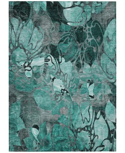 Addison Chantille Machine Washable Acn558 5'x7'6 Area Rug In Ocean