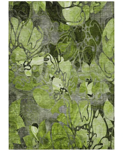 Addison Chantille Machine Washable Acn558 9'x12' Area Rug In Ivy,gray