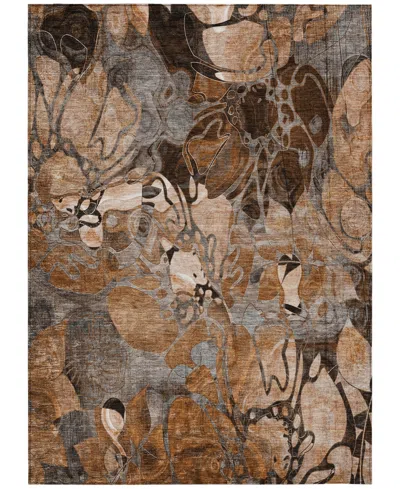 Addison Chantille Machine Washable Acn558 9'x12' Area Rug In Brown