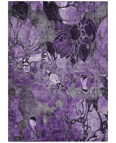 Addison Chantille Machine Washable Acn558 9'x12' Area Rug In Purple