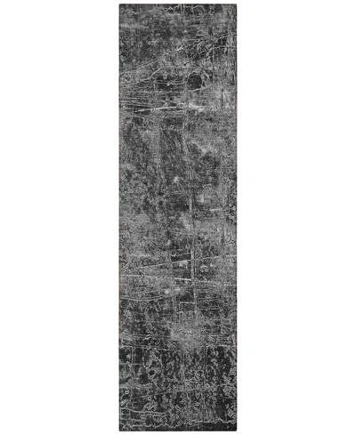 Addison Chantille Machine Washable Acn559 2'3x7'6 Runner Area Rug In Gray