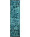 Addison Chantille Machine Washable Acn559 2'3x7'6 Runner Area Rug In Ocean