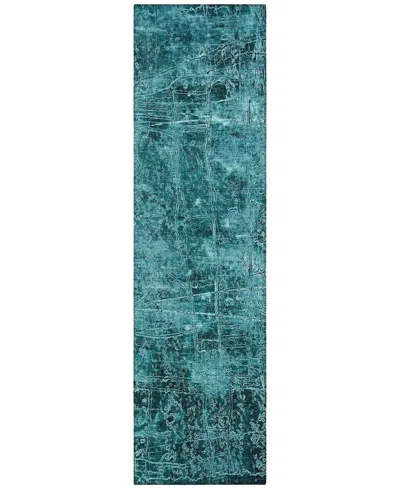 Addison Chantille Machine Washable Acn559 2'3x7'6 Runner Area Rug In Blue