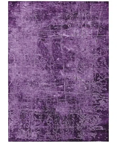 Addison Chantille Machine Washable Acn559 9'x12' Area Rug In Purple