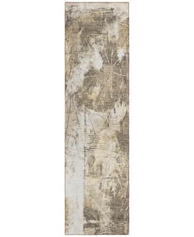 Addison Chantille Machine Washable Acn560 2'3x7'6 Runner Area Rug In Beige