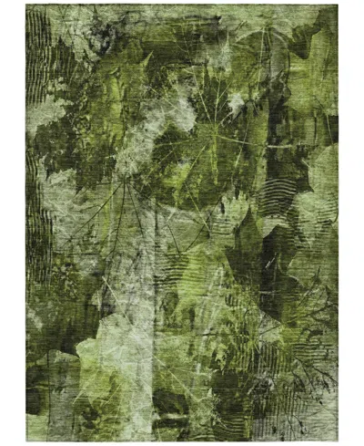Addison Chantille Machine Washable Acn560 5'x7'6 Area Rug In Green
