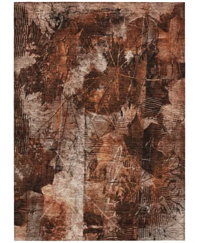 Addison Chantille Machine Washable Acn560 5'x7'6 Area Rug In Paprika