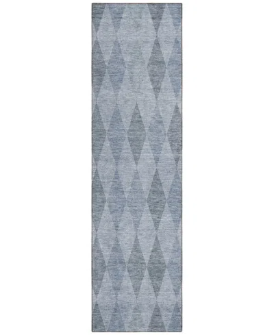 Addison Chantille Machine Washable Acn561 2'3x7'6 Runner Area Rug In Denim