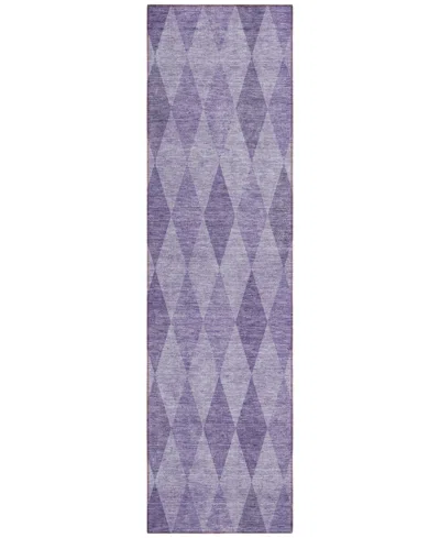 Addison Chantille Machine Washable Acn561 2'3x7'6 Runner Area Rug In Purple