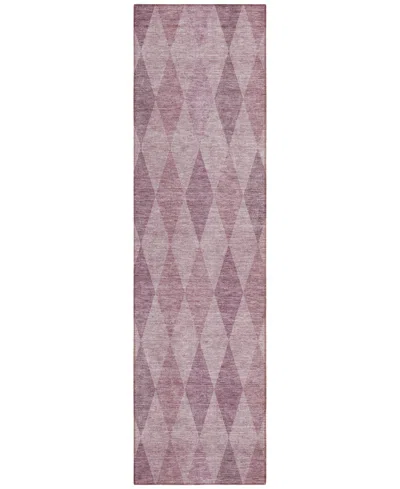 Addison Chantille Machine Washable Acn561 2'3x7'6 Runner Area Rug In Rose