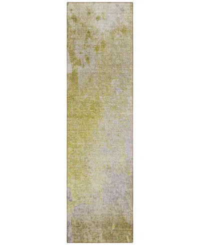 Addison Chantille Machine Washable Acn562 2'3x7'6 Runner Area Rug In Gold