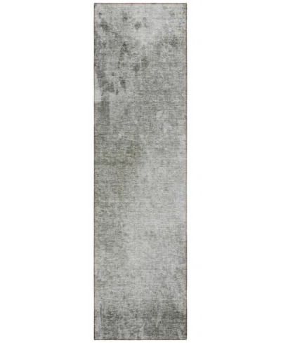 Addison Chantille Machine Washable Acn562 2'3x7'6 Runner Area Rug In Gray