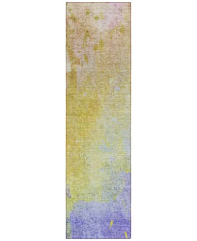 Addison Chantille Machine Washable Acn562 2'3x7'6 Runner Area Rug In Wheat